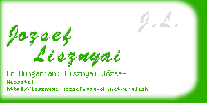 jozsef lisznyai business card