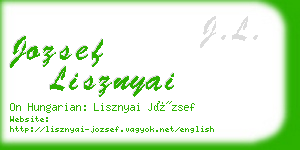 jozsef lisznyai business card